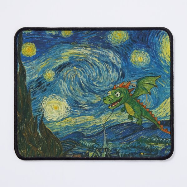 Item preview, Vincent van Gogh, Starry Night with Dragons designed and sold by Mauswohn.
