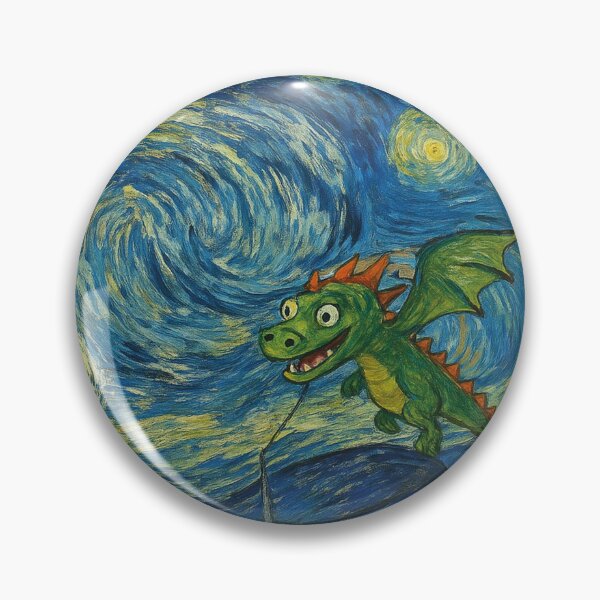 Item preview, Vincent van Gogh, Starry Night with Dragons designed and sold by Mauswohn.