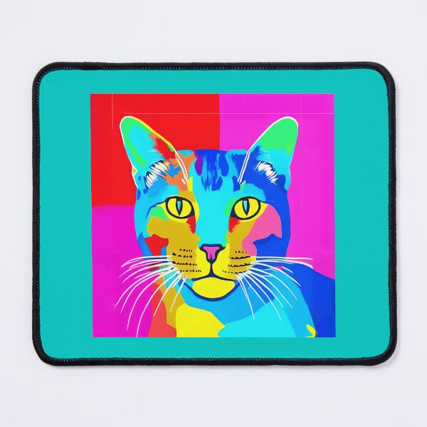 Item preview, Multi Colored Pop Art Cat Portrait designed and sold by Marymarice.