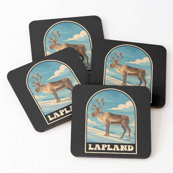 Item preview, Lapland Reindeer Arctic Vintage Travel Art designed and sold by JackCurtis1991.