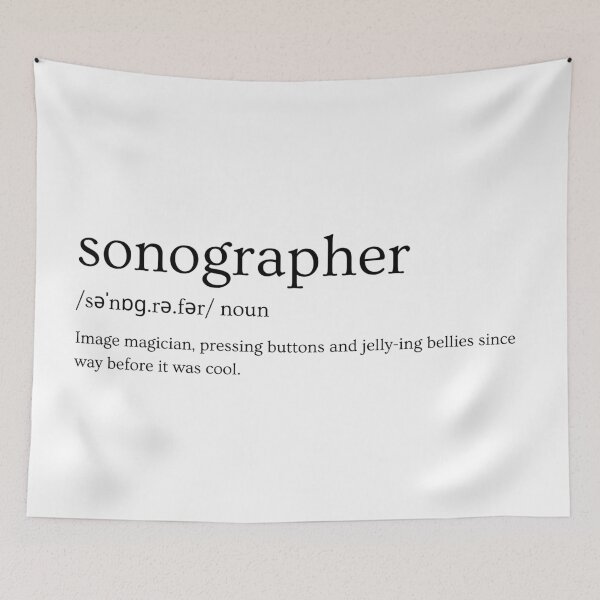 Item preview, Sonographer Slogan Design – “Image Magician, Pressing Buttons and Jelly-ing Bellies Since Way Before It Was Cool” designed and sold by Straight-Up Snark.