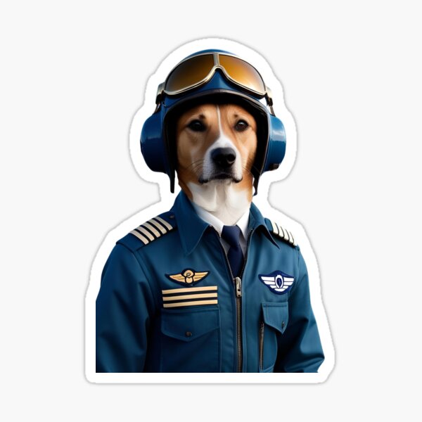 Item preview, Lustiger Pilotenhund designed and sold by Pawblematic .