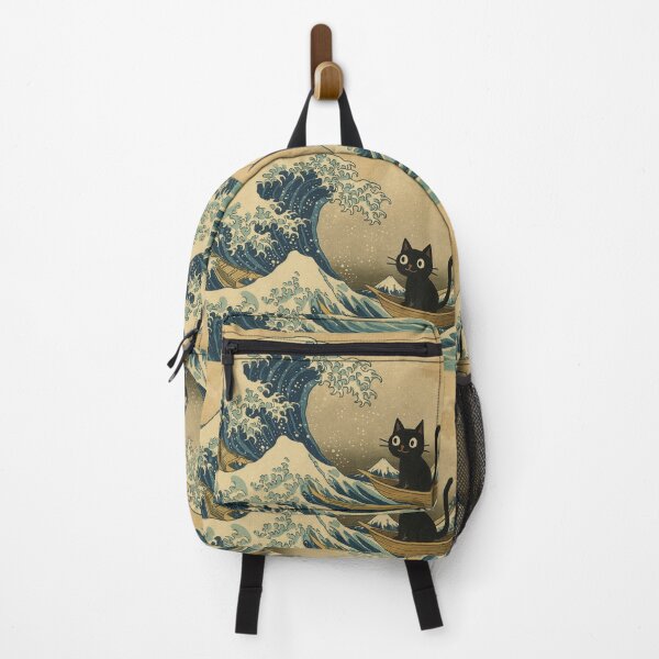 Item preview, The Wave with Cat, Hokusai designed and sold by Mauswohn.