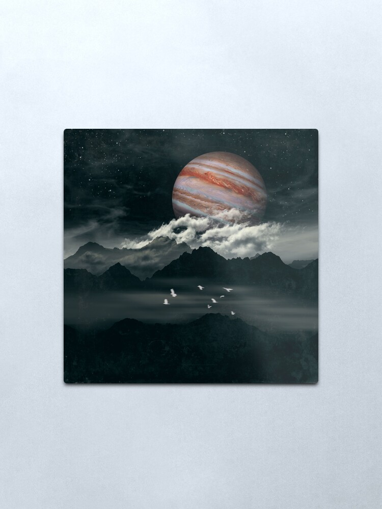 Alternate view of Jupiter Above Mountains Metal Print