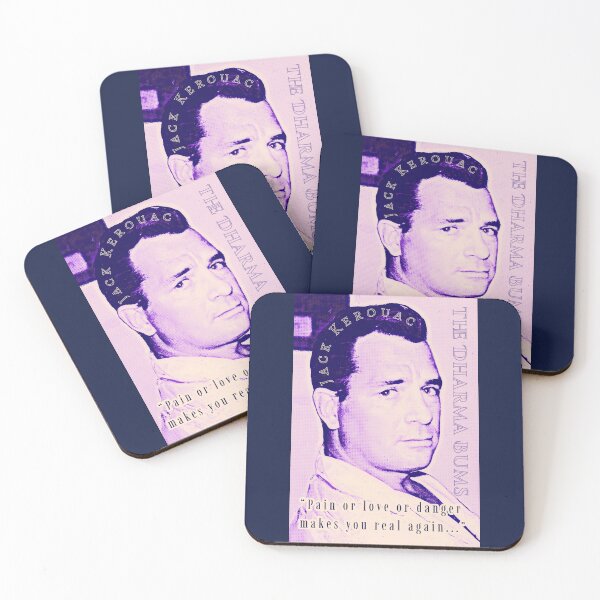 Item preview, Jack Kerouac quote: Pain or love or danger makes you real again... designed and sold by artbleed.