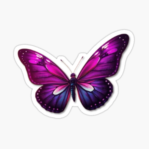 Butterfly Bliss at Sunset Sticker