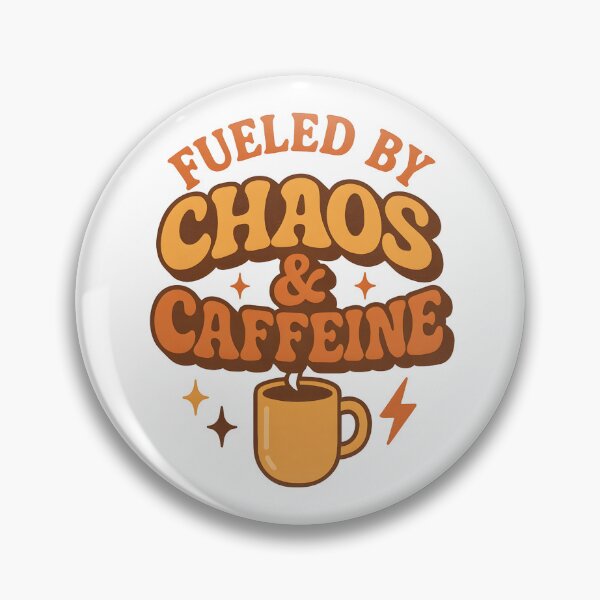Item preview, Fueled by Chaos and Caffeine - Funny Retro Mom Life Design - Coffee Lover Design - Vintage Sublimation Art for Busy Moms designed and sold by ArtbotsGallery.
