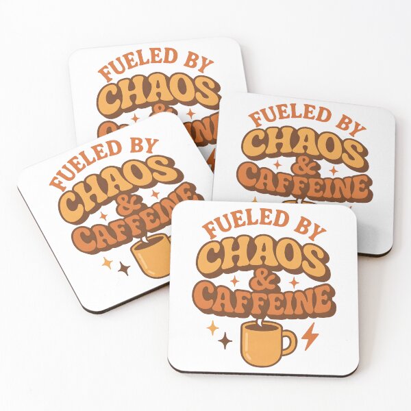 Item preview, Fueled by Chaos and Caffeine - Funny Retro Mom Life Design - Coffee Lover Design - Vintage Sublimation Art for Busy Moms designed and sold by ArtbotsGallery.