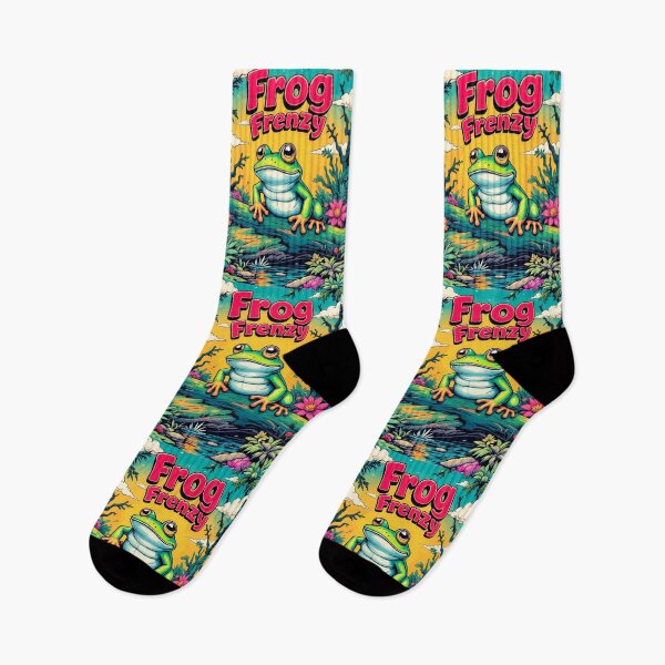 Item preview, Frog Frenzy – Retro Amphibian Mayhem #3 designed and sold by SteadyRolling.