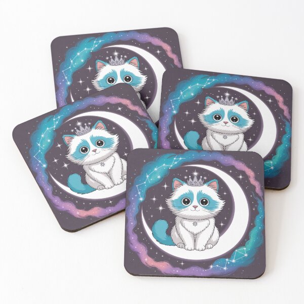 Item preview, Royal Cosmic Kitten on the Crescent Moon designed and sold by majownik.