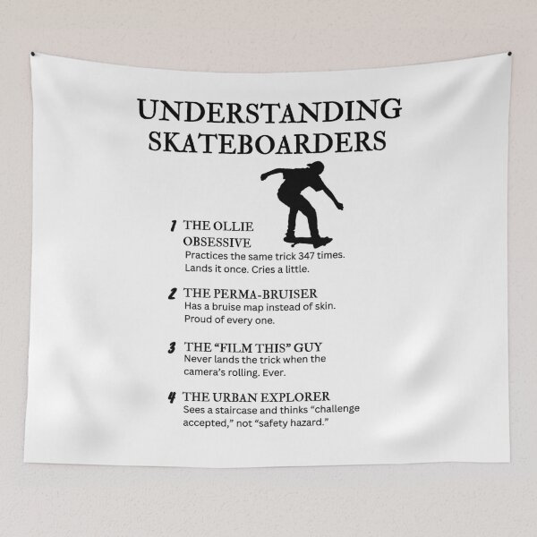 Item preview, Understanding Skateboarders – Funny Skate Culture Humor for Shredders designed and sold by PsyFlow35.