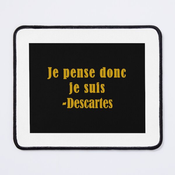 Item preview, Descartes quote in French sticker designed and sold by anythingbutbroicism.