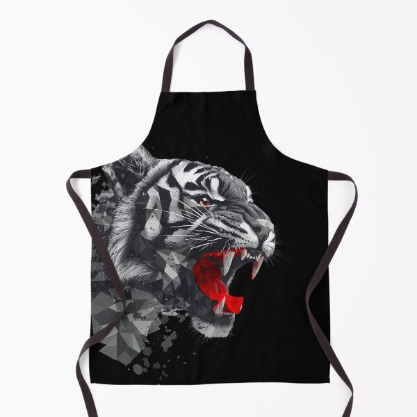 Item preview, Roaring Tiger head in geometric style, exotic cat lovers T-shirt designed and sold by PeffysArt.