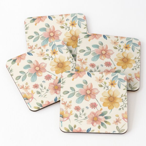Artikelvorschau, Feminine Blumenmusterkunst entworfen und verkauft von YourPrettyHome.