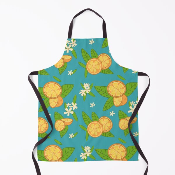Item preview, Orange fruit pattern in blue background designed and sold by scarabocchidica.
