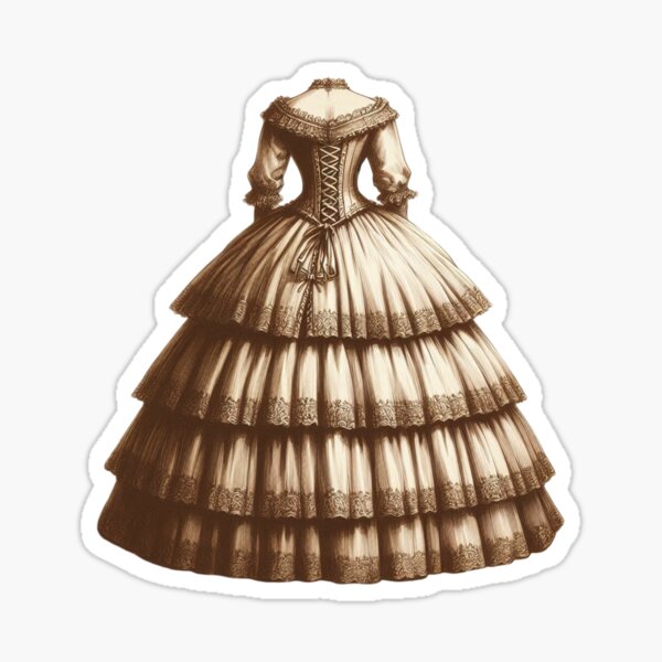 Item preview, Victorian Dream: Tiered Ballgown Graphic Tee designed and sold by Soulit.