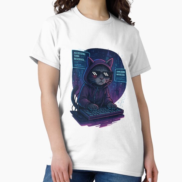 Item preview, Cyberpunk Cat Hacker designed and sold by FBA.