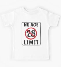 No Age Limit 28th Birthday Gifts Funny B-day for 28 Year Old Kids Tee