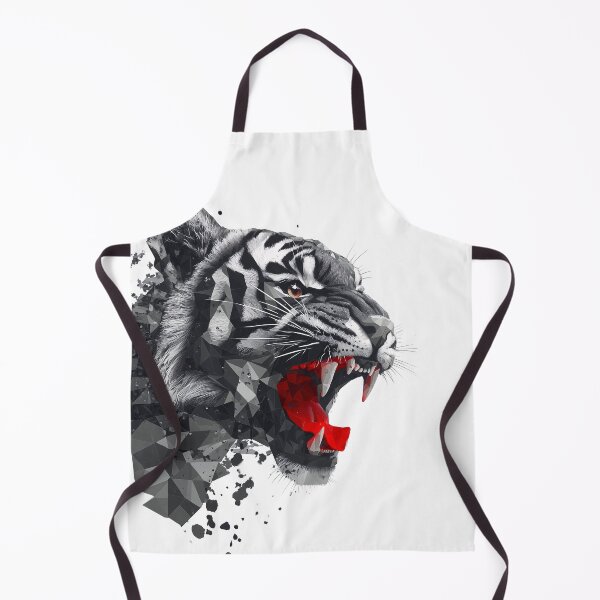 Item preview, Roaring Tiger head in geometric style, exotic cat lovers T-shirt designed and sold by PeffysArt.