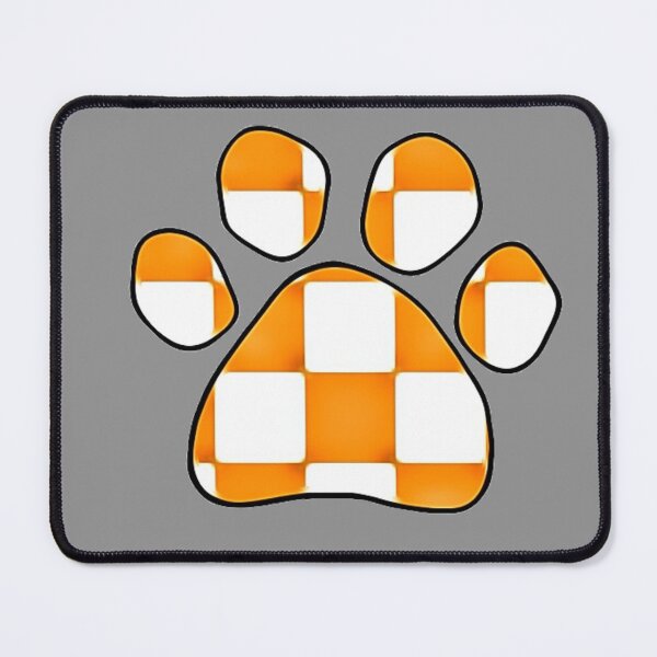 Item preview, Puppy Paw - Orange Checker designed and sold by Pickle Wicked Designs.