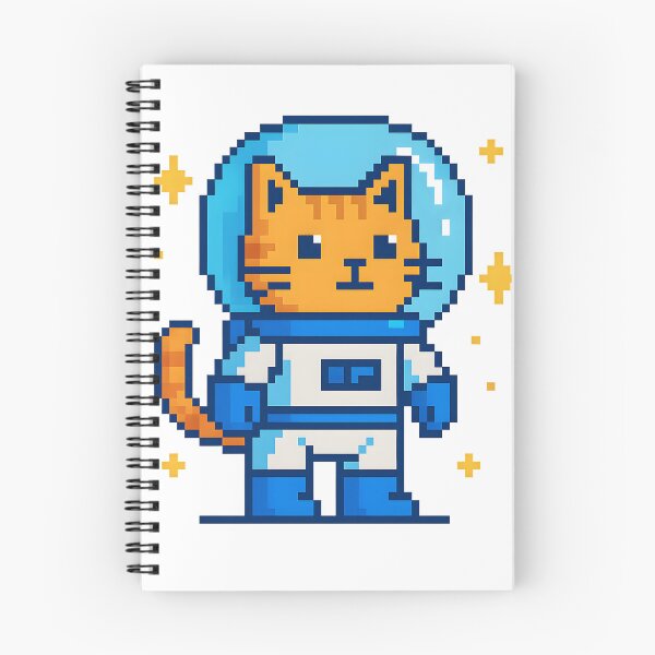 Item preview, Pixel Catstronaut – 8-bit cat in space designed and sold by AlphaAutomation.