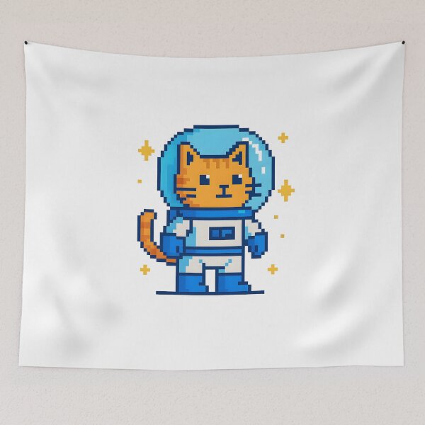 Item preview, Pixel Catstronaut – 8-bit cat in space designed and sold by AlphaAutomation.
