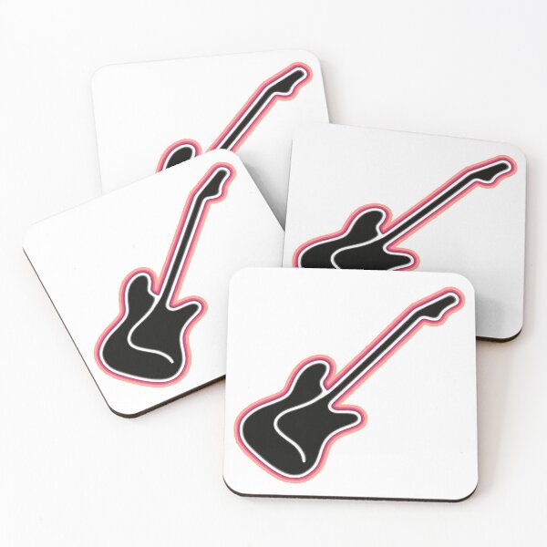 Item preview, NEON PINK AND BLACK GUITAR - MUSCIAN DESIGN BY ISKYBIBBLLE designed and sold by Iskybibblle.