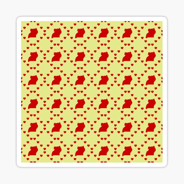 Item preview, Uganda Seamless Heart Pattern designed and sold by TheIconSmith.