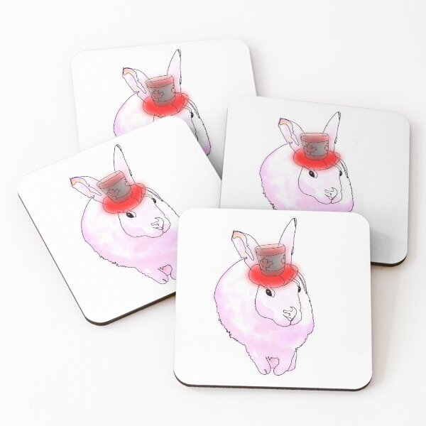 Item preview, Majestic Pink Bunny in a Canadian Maple Leaf Top Hat - animalsinhats designed and sold by Ashley’sAnimalz.