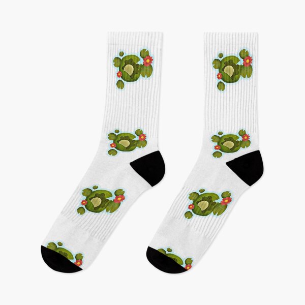 Aperçu de l'œuvre Grenouille kawaii assise sur des feuilles de lys créée et vendue par MonaLisaStore.