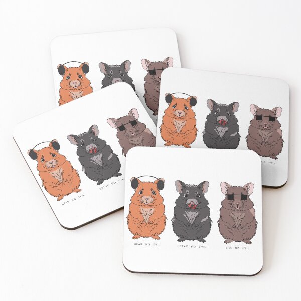 Item preview, Hammy - hear no evil, speak no evil, see no evil designed and sold by Amy's Treasures.