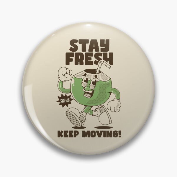 Item preview, Stay fresh, keep moving! coconut character designed and sold by adipra.