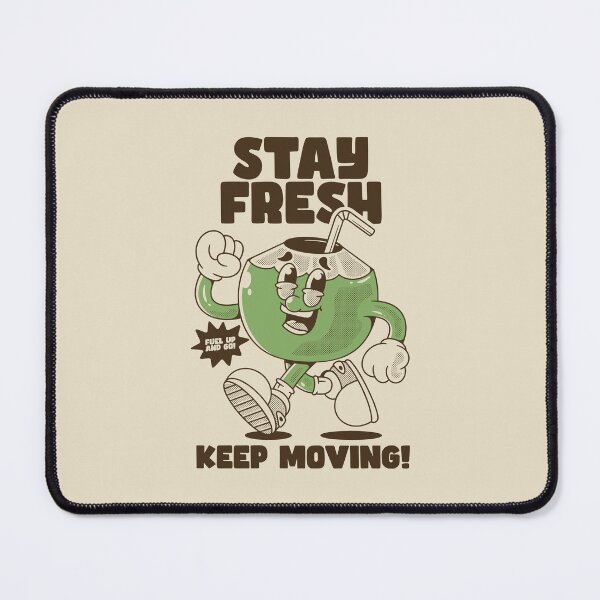 Item preview, Stay fresh, keep moving! coconut character designed and sold by adipra.