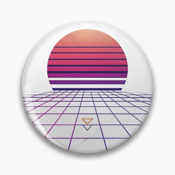 Artikelvorschau, Neon Grid Sunset – Synthwave Landschaft im Retro-Stil entworfen und verkauft von AlphaAutomation.