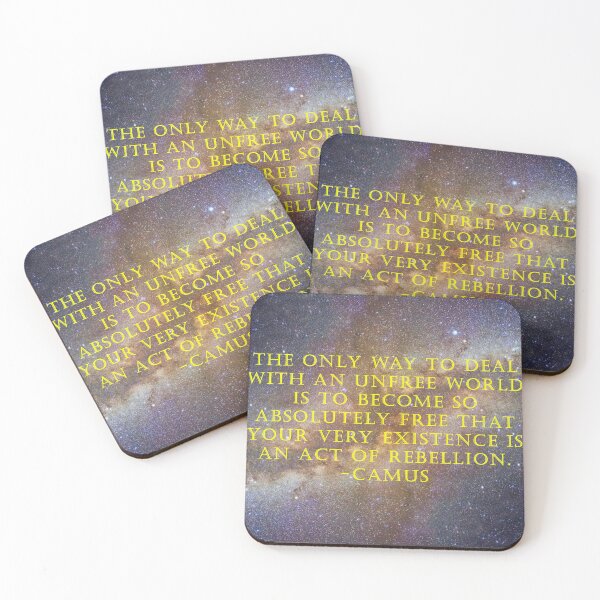 Item preview, Camus Quote with Galaxy Background designed and sold by anythingbutbroicism.