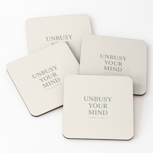Item preview, Minimalist Mental Health Quote – Unbusy Your Mind Poster Shirt designed and sold by Designeerguy.