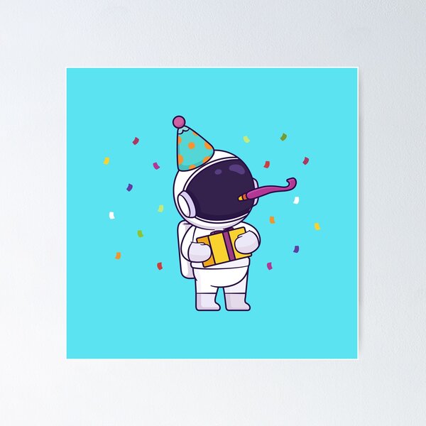 Item preview, Cute cartoon of astronaut celebrate designed and sold by alvariski.
