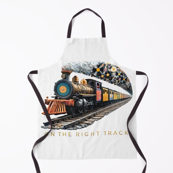 Item preview, Vintage Steam Train Graphic Tee, Locomotive T-Shirt, Vinyl Records Train Art, Music Lover's Gift, Unique Train Enthusiast Top, Graphic Tee designed and sold by TeeTimeTreasure.