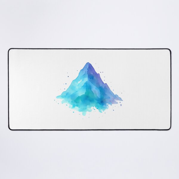 Item preview, Watercolor Mountain – Nature Art in Blue, Green and Purple designed and sold by AlphaAutomation.