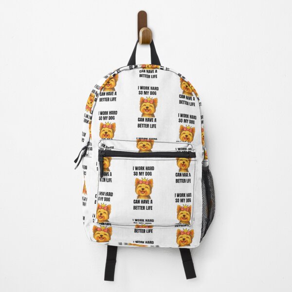 Item preview, "I Work Hard So My Dog Can Have a Better Life" – Cute Smiling Yorkie Design for Dog Parents designed and sold by skim3080.