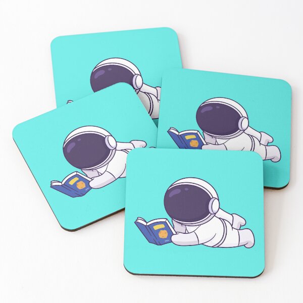 Item preview, Cute cartoon of astronaut reading a book designed and sold by alvariski.
