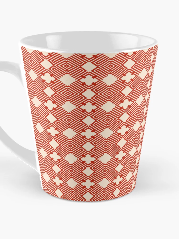 Thumbnail 3 of 4, Coffee Mug, Geometric Maze Square Pattern designed and sold by Patternfluent.