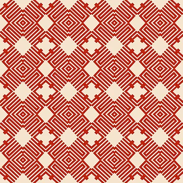 Artwork thumbnail, Geometric Maze Square Pattern by Patternfluent