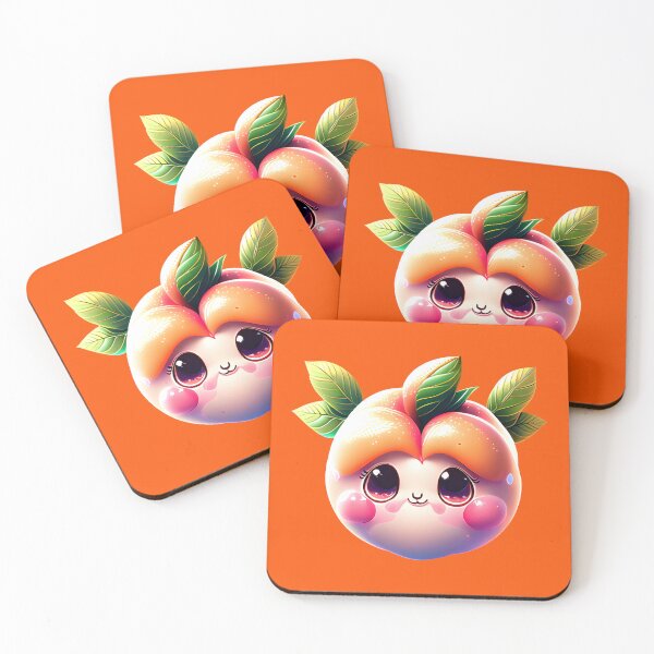 Item preview, Cute Fruit - Peach Leafy designed and sold by UmamiDesigns.