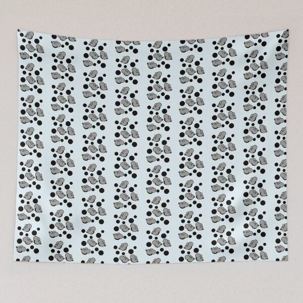 Item preview, Many Mice Peeping 4 Mouse Holes Cute Wall Pattern designed and sold by shirt-o-mat.