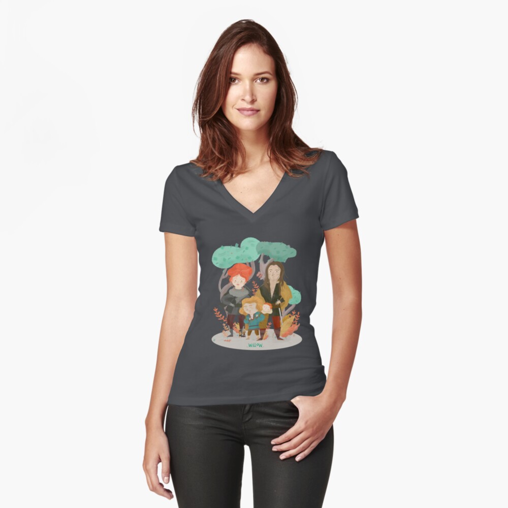 Vista previa del artículo con la obra «Camiseta entallada de cuello en V», diseñado y vendido por beabgv.