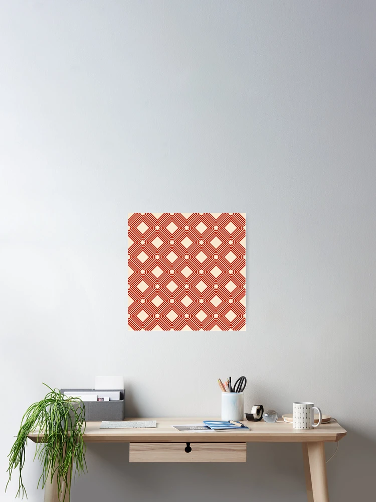 Thumbnail 2 of 3, Poster, Interwoven Geometric Diamond Pattern designed and sold by Patternfluent.