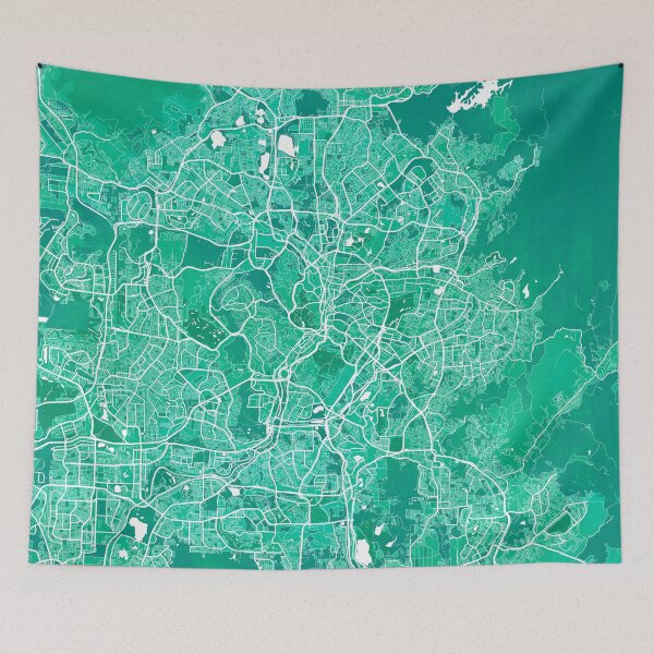 Item preview, Kuala Lumpur City Map of Malaysia - Watercolor designed and sold by deMAP.