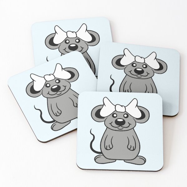Item preview, Mouse Woman Pretty Bow Girl Little Rat Cute Beauty designed and sold by shirt-o-mat.