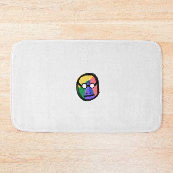 Item preview, A colorful face with blank expression and round glasses designed and sold by kixonic.